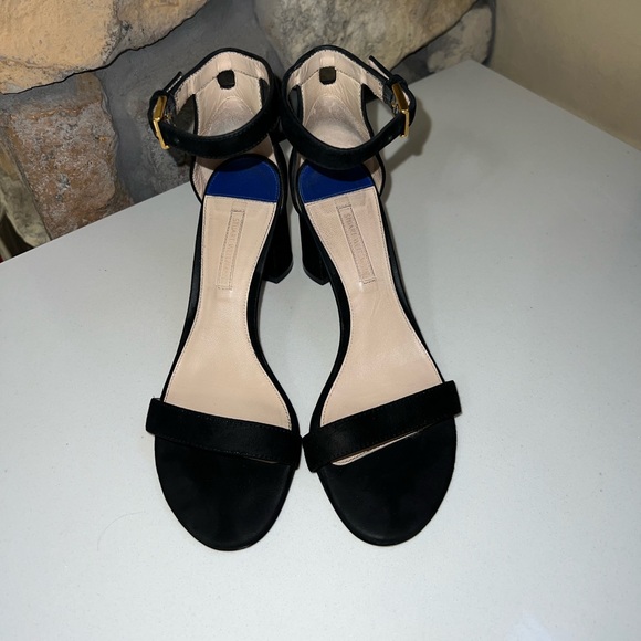 Stuart Weitzman 75 Less Nudist Black Suede Leather Heels Size 7 - Picture 2 of 12